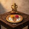 Indian White Marble Pooja Thali Set Ganesha Haldi Kumkum Holder Pooja Return Gift Indian Housewarming Roli Chawal Platter Hindu Mandir Pooja Decor